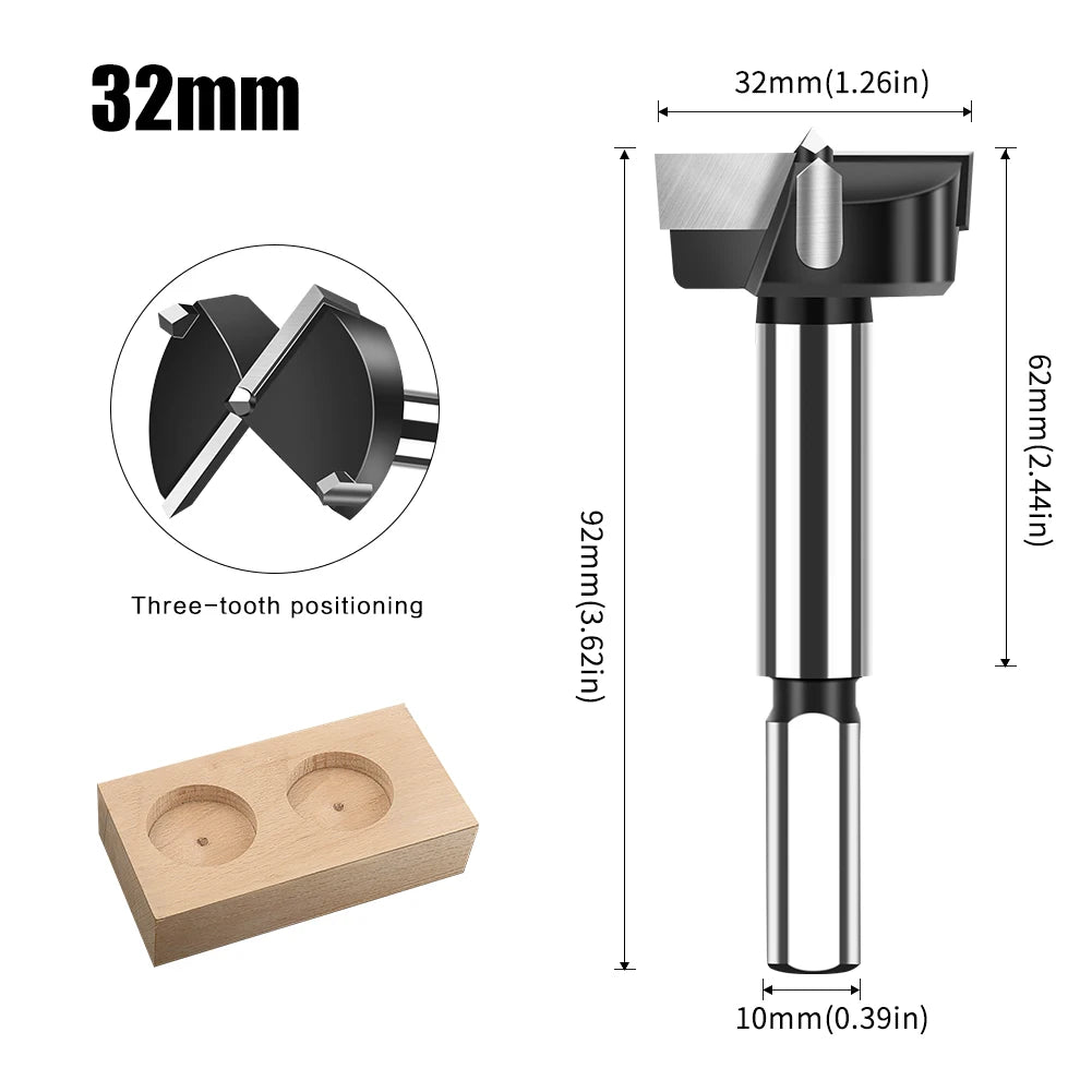 Präziser Hartmetall Forstner Bohrer 12-60mm für Holzbearbeitung