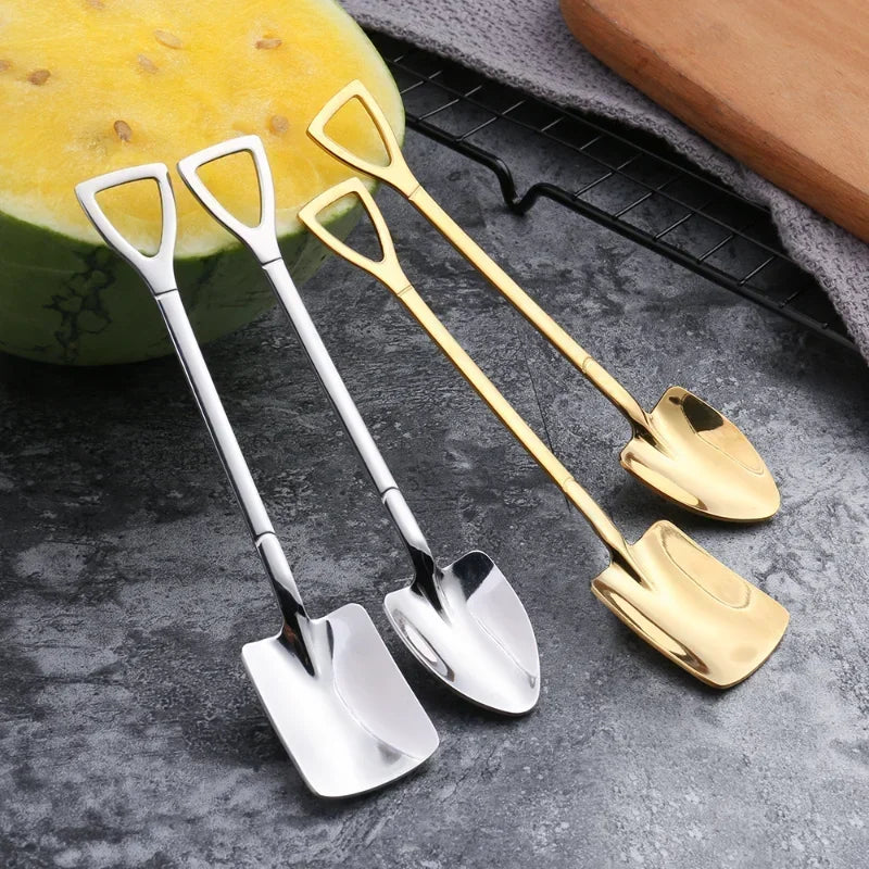 Elegante Mini-Löffel aus Edelstahl in Gold - Silber – 20er Set für Kaffee - Dessert