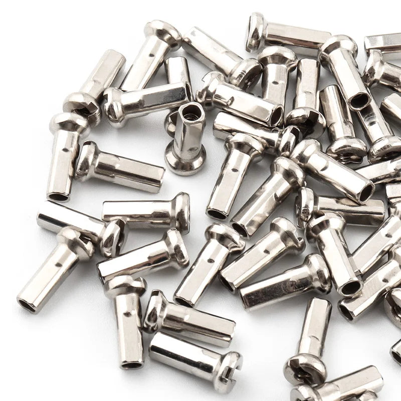 Robuste 50er Set Silber-Kupfer Speichenkappen – Schutz für MTB & Rennrad