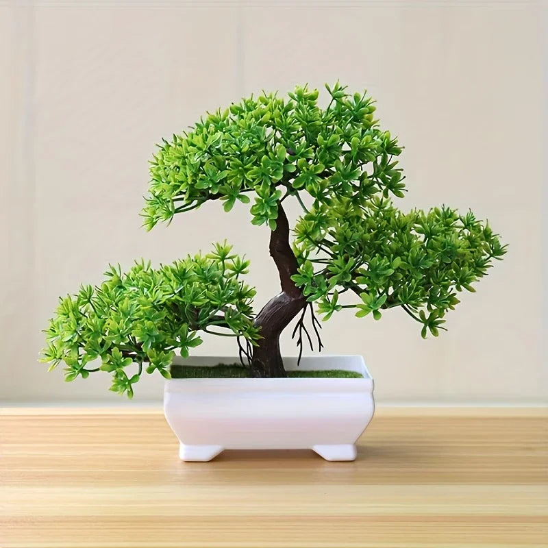 Grüne Kunstpflanze Bonsai für stilvolle Raumdekoration