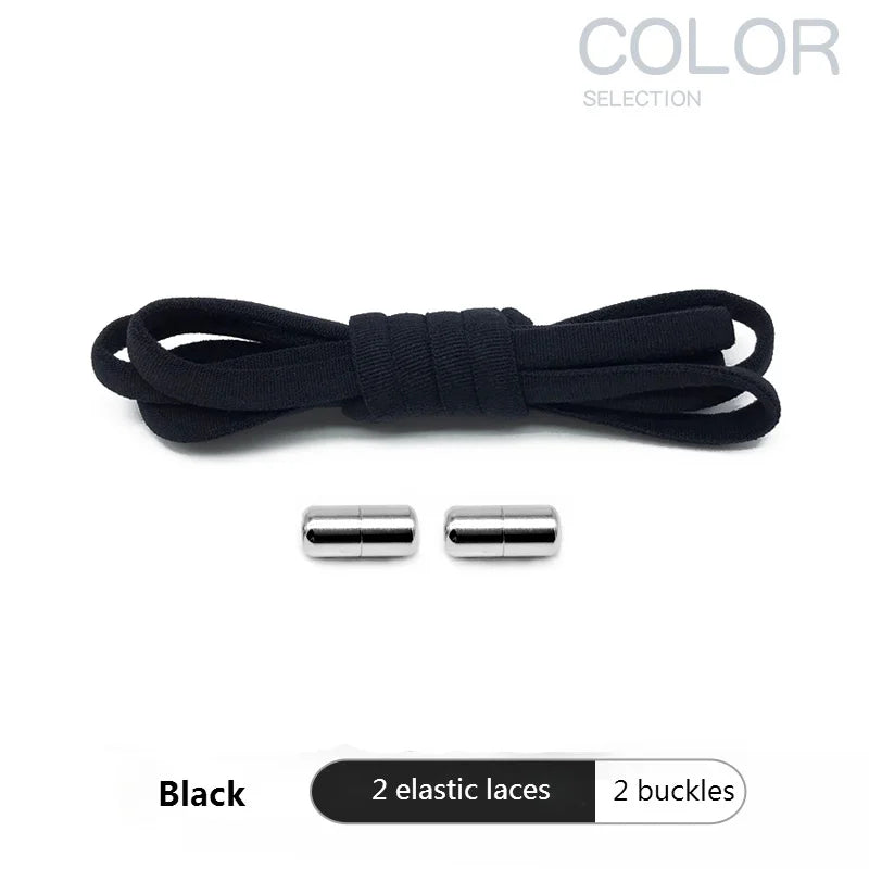 4er Set elastische 100cm Schnürsenkel ohne Binden mit Metallverschluss