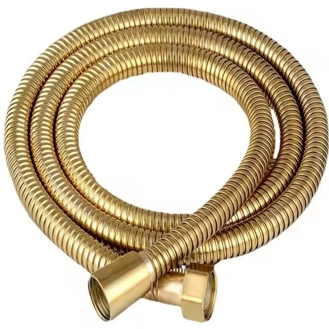 Luxuriöses Hochdruck-Duschkopf-Set Gold mit 3 Modi, Schlauch - Halter