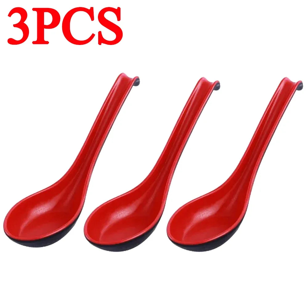 Sicherer Suppenlöffel mit langem Griff Haken für heiße Speisen