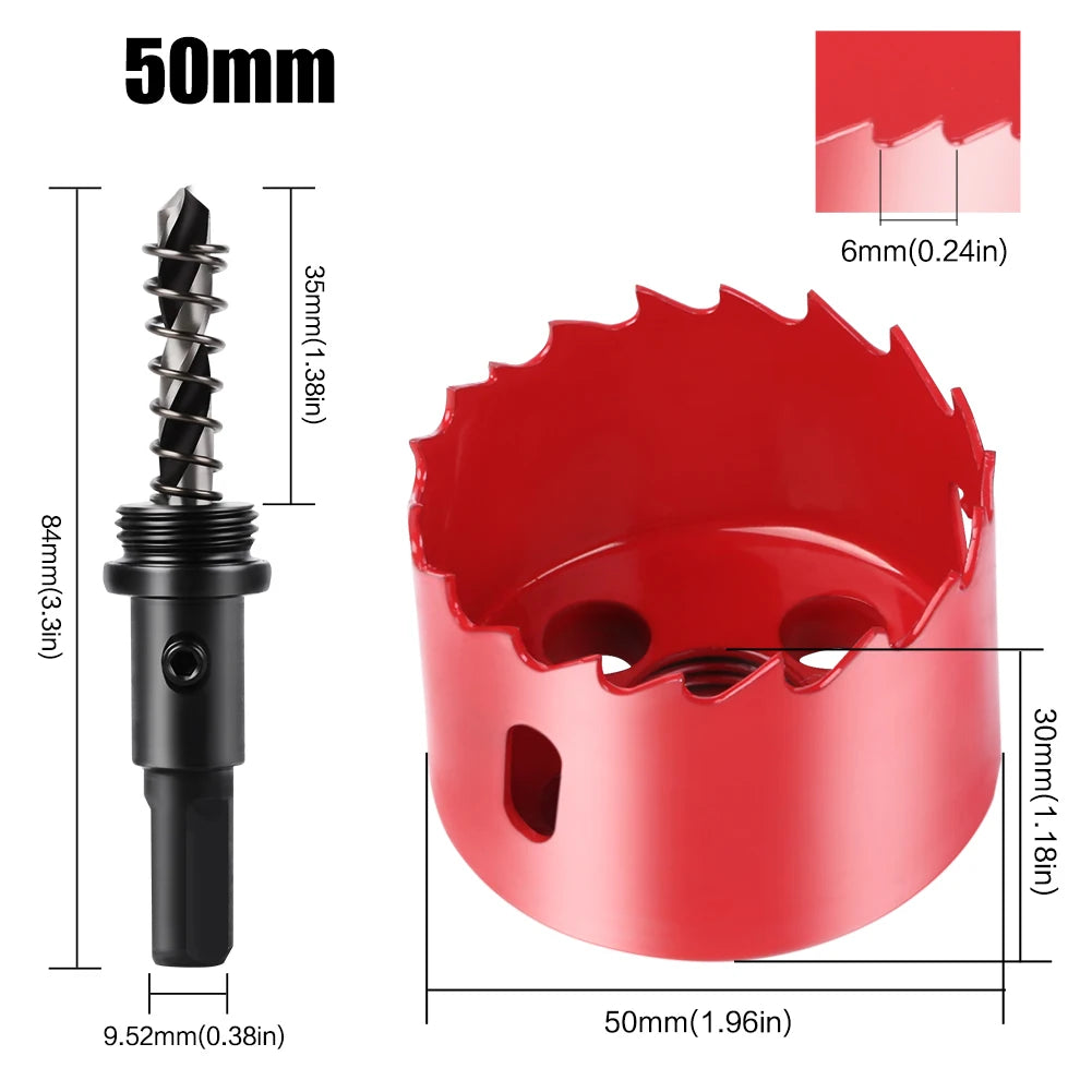 Vielseitige 15-200mm Lochsäge HSS M42 Bimetall für Metall Holz Kunststoff DIY