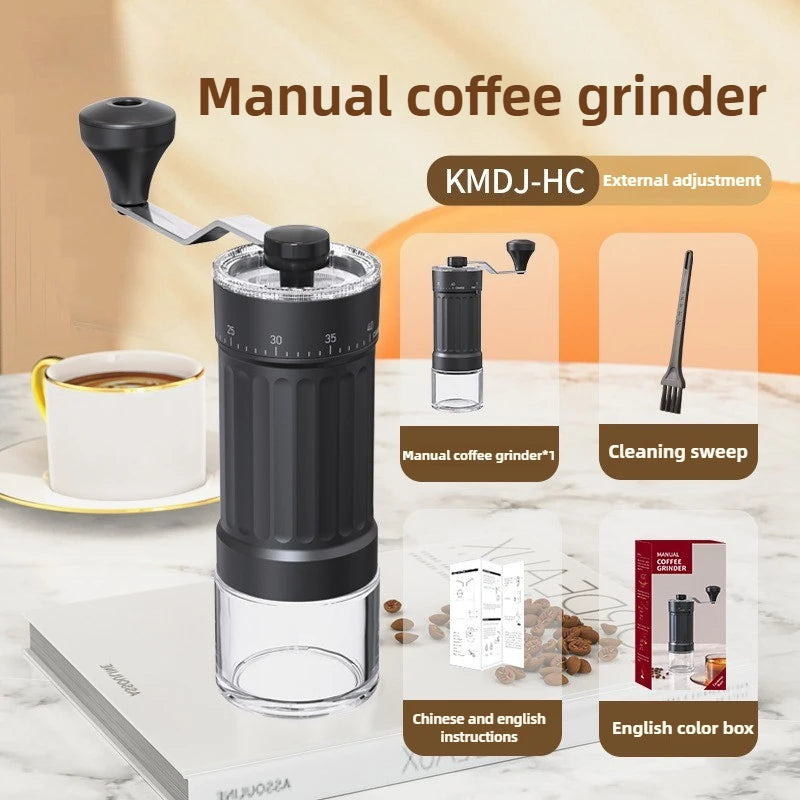 Professionelle manuelle Kaffeemühle mit verstellbarem Keramikmahlgrad