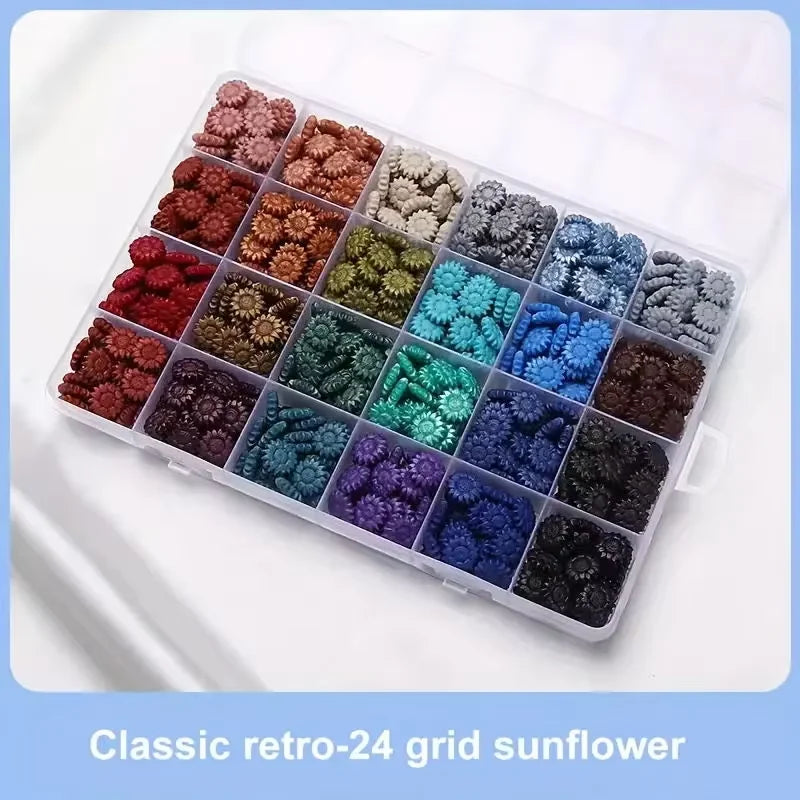 600 Stück Siegelwachsperlen mit Sonnenblumen-Design für Wachssiegel