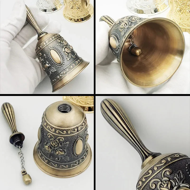 Klarer Klang - Retro-Chic: 1PC Metall-Handglocke im europäischen Stil für Deko