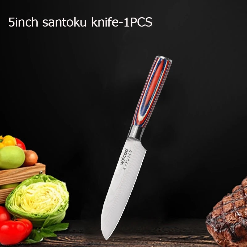 Santokumesser aus japanischem Edelstahl für präzises Schneiden in der Küche