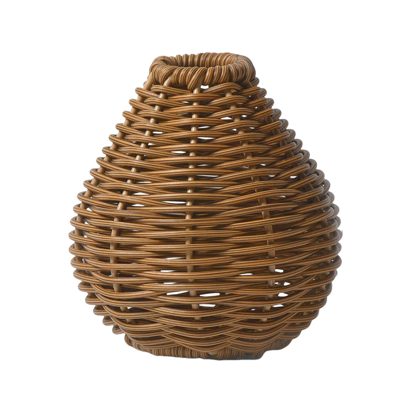 Handgewebte Kunststoff Vase Rattan Optik für kreative Blumenarrangements
