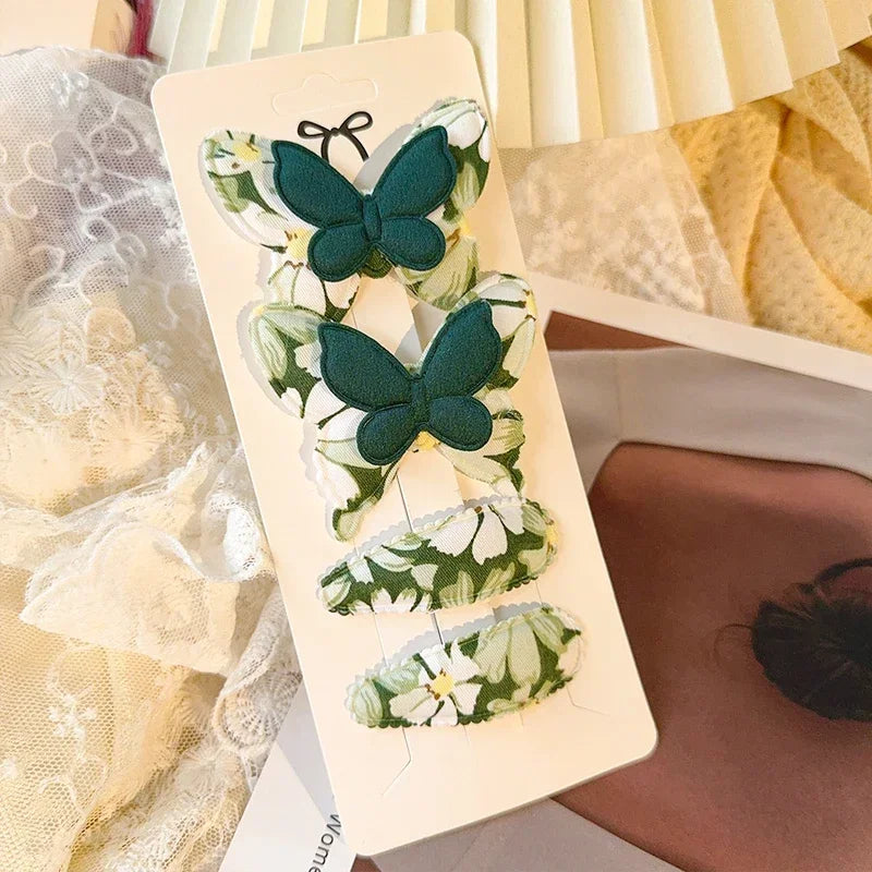 4-teiliges Set Schmetterling Haarklammern aus Polyester für Mädchen