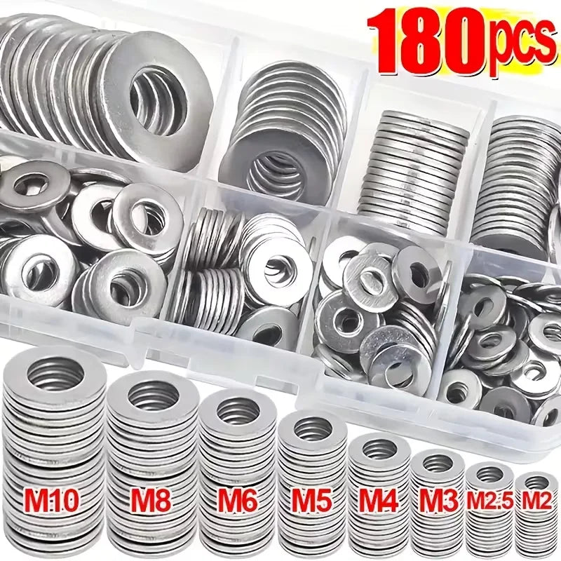 Stahl Unterlegscheiben Set (M2, M2.5, M3, M4, M5, M6, M8, M10) für Heimdekoratio