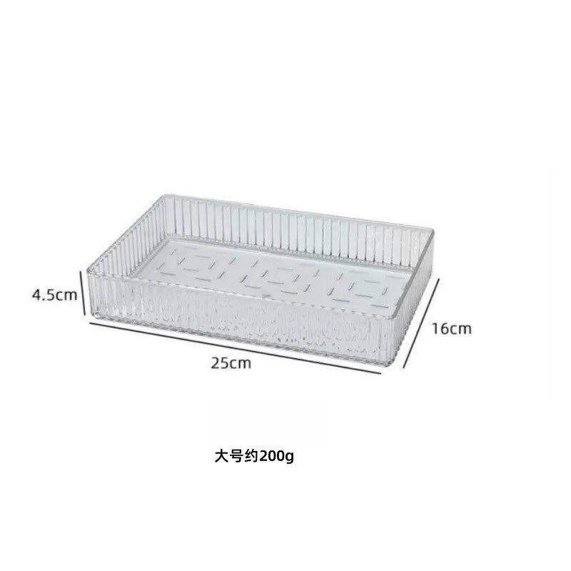 Stapelbarer Acryl Organizer mit verstellbaren Trenntabletts für Kosmetik