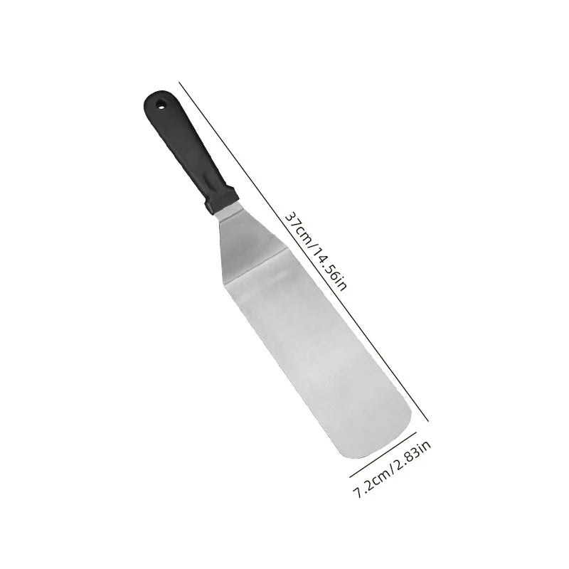 Vielseitiger Metall-Schaber für perfektes Wenden von Steak, Pizza & Pfannkuchen