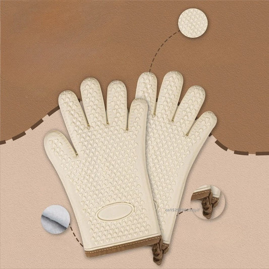 Hitzebeständige Silikonhandschuhe zum Backen und BBQ mit Anti-Rutsch