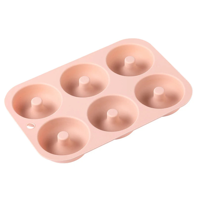 6 Löcher Silikon Backform Antihaft Donut Formen für Muffins und Cupcakes