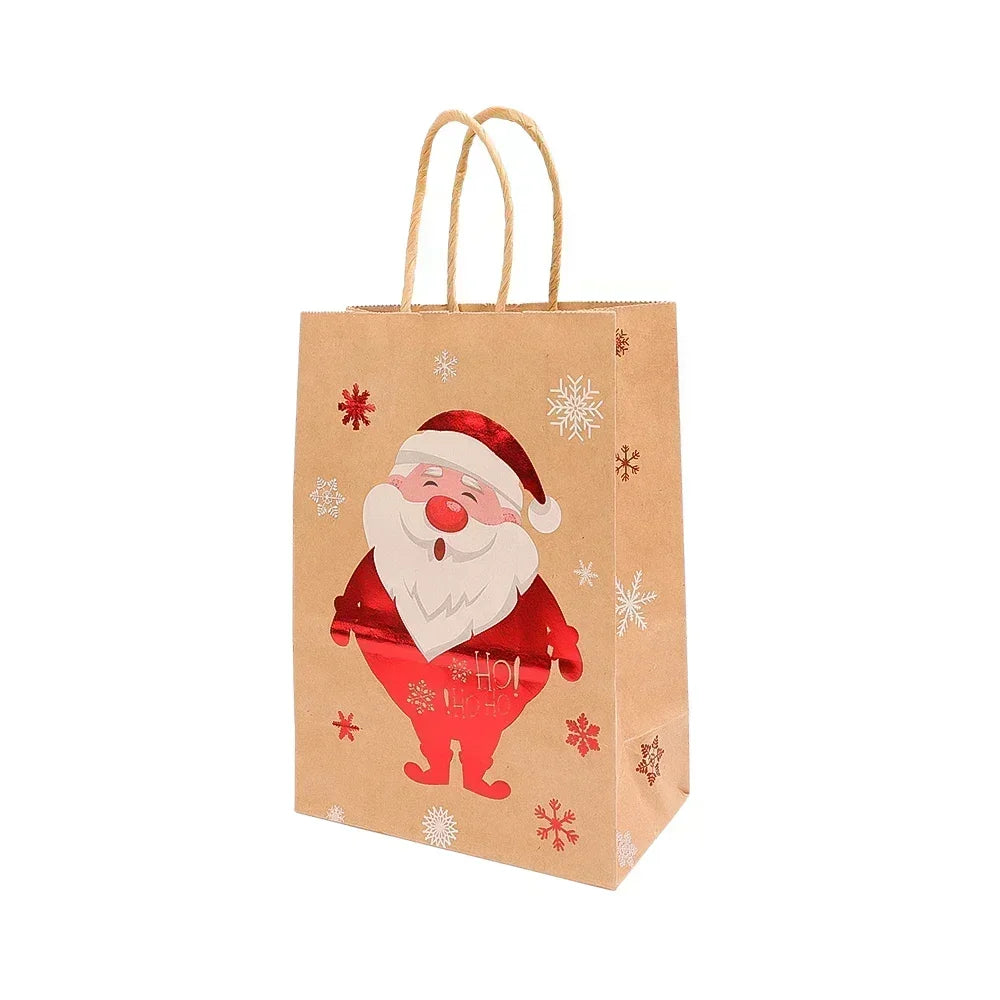 1-30 Stück Weihnachten Kraftpapier Taschen für Süßigkeiten und Geschenke