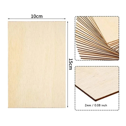 Unlackierte Holzplatten 30er Set 10x15 cm Naturholz für DIY Kreativprojekte