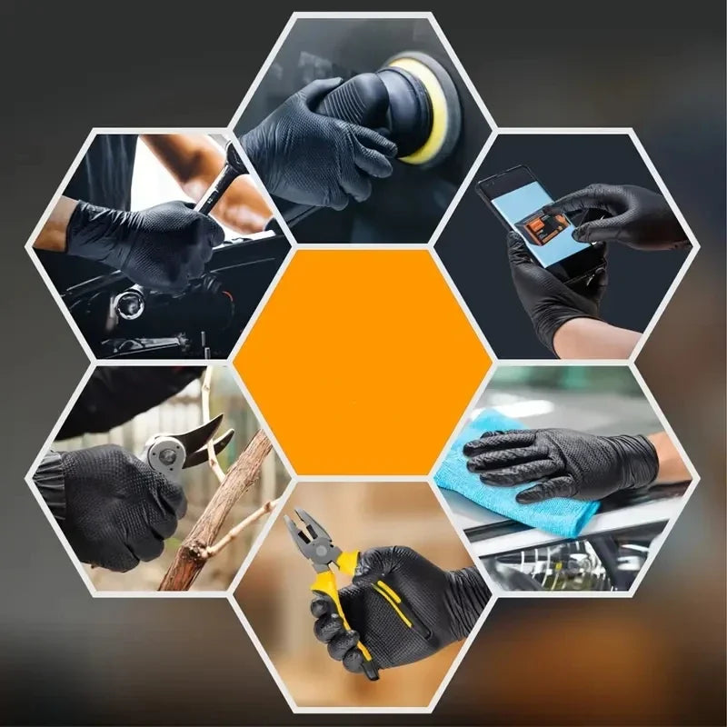 Robuste Nitrilhandschuhe mit diamantstrukturiertem Grip