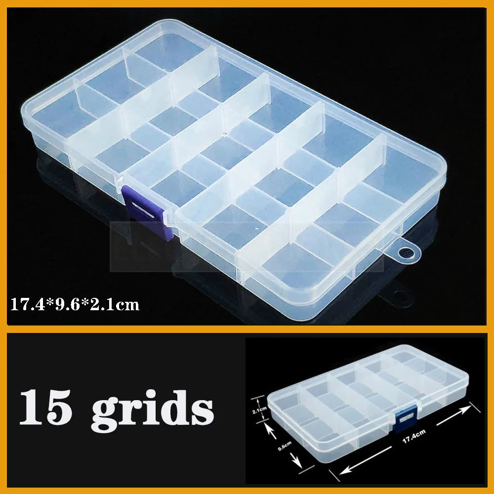 Vielseitiger transparenter Organizer für Kleinteile: Schmuck, Werkzeug, Büro