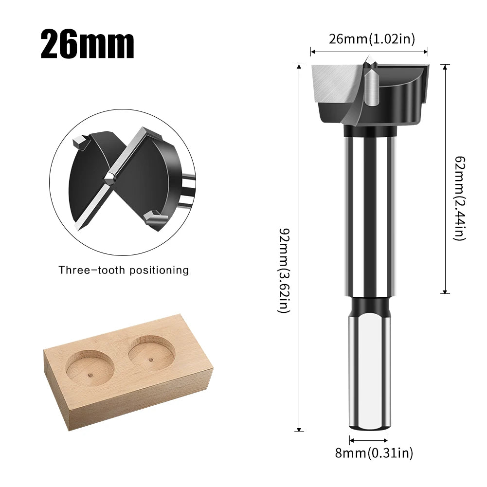 Präziser Hartmetall Forstner Bohrer 12-60mm für Holzbearbeitung