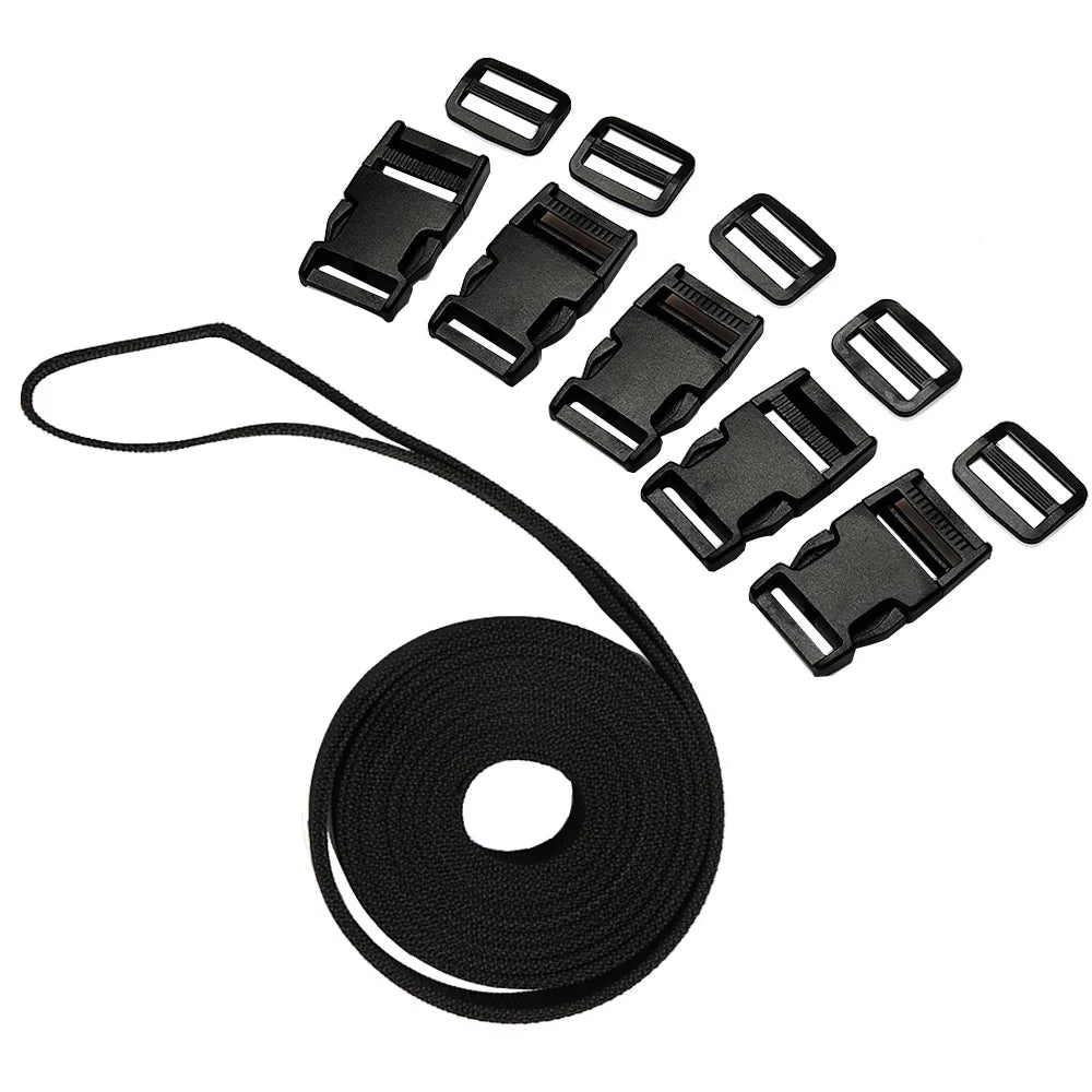 11-teiliges Nylon Gurtband Set für DIY Rucksack Gepäck Reparatur
