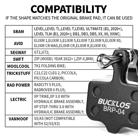 Harz Scheibenbremsbeläge für Mountainbike Hydraulik Bremsen – Verschleißfest