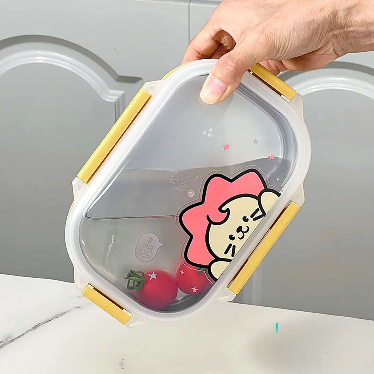 900 ml Lunchbox aus Edelstahl 304 mikrowellengeeignet auslaufsicher tragbar