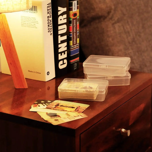 5 transparente Kunststoffbehälter mit Klappdeckel für Kleinteile Aufbewahrung