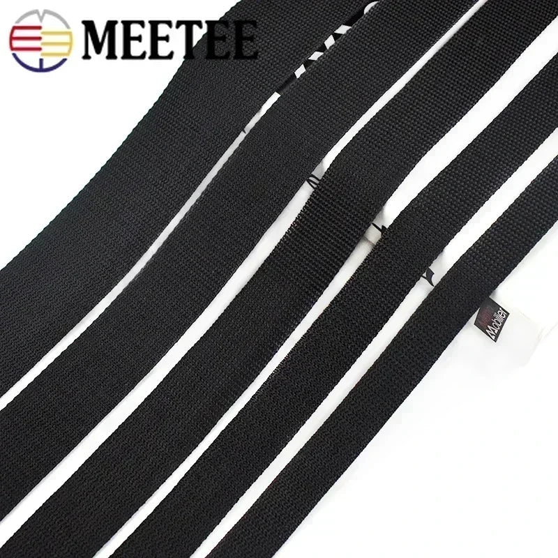 10 m Polyester Gurtband schwarz 20-100 mm Meterware Nähzubehör