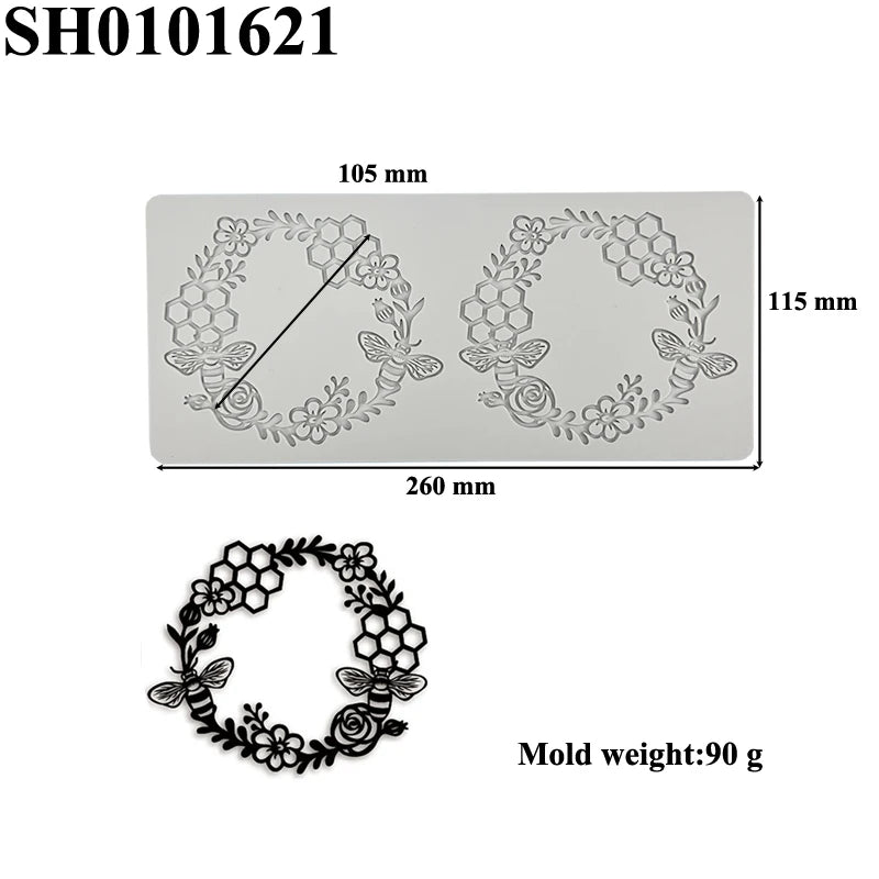 Lebensmittelgeeignete Silikon Wabenform Matte für Kuchen und Desserts