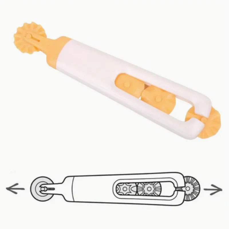 4-in-1 Edelstahl Teigmesser - Pizza Cutter für Backen und Gebäck