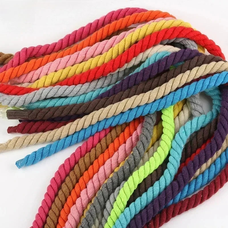 Buntes Baumwollseil 5 8 10 12 20 mm 5 m Makramee Kordel Nähzubehör