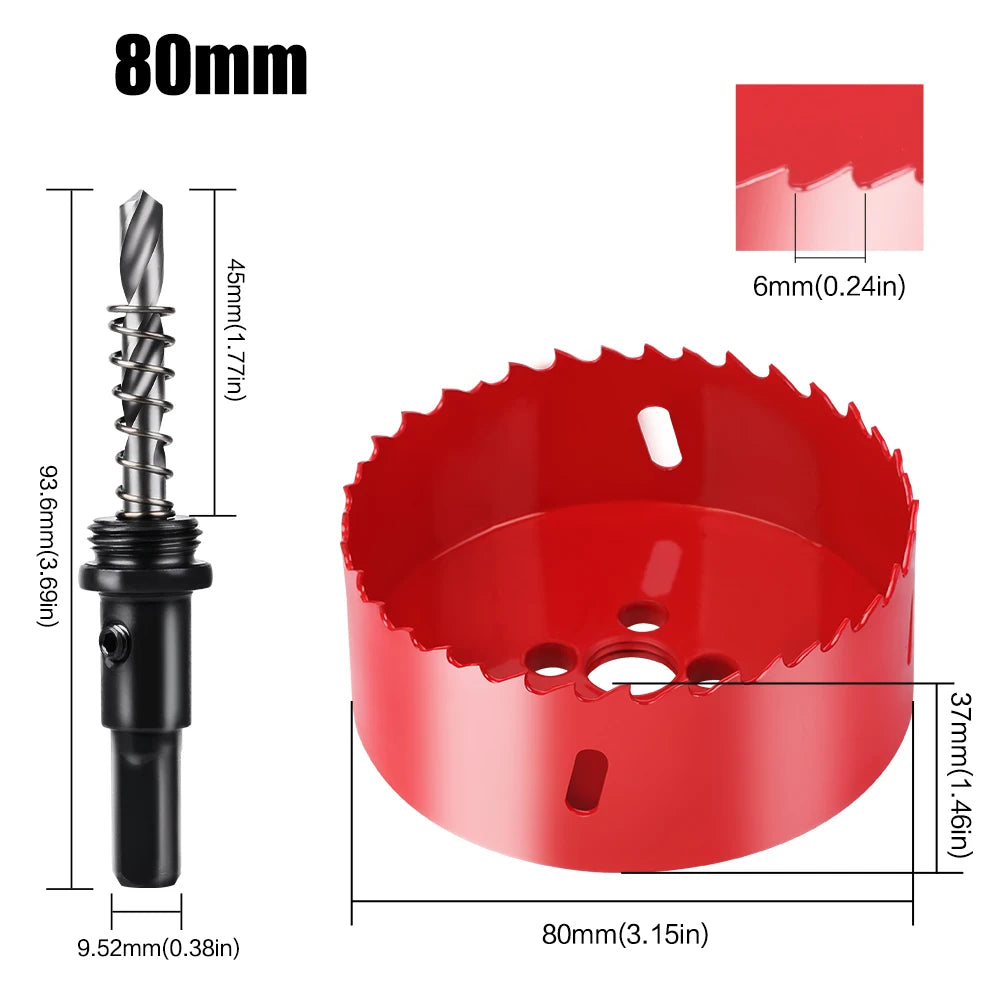 Vielseitige 15-200mm Lochsäge HSS M42 Bimetall für Metall Holz Kunststoff DIY