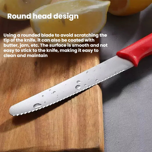 Gezahntes Edelstahl Steakmesser mit Kunststoffgriff Für einfache Schneidarbeit