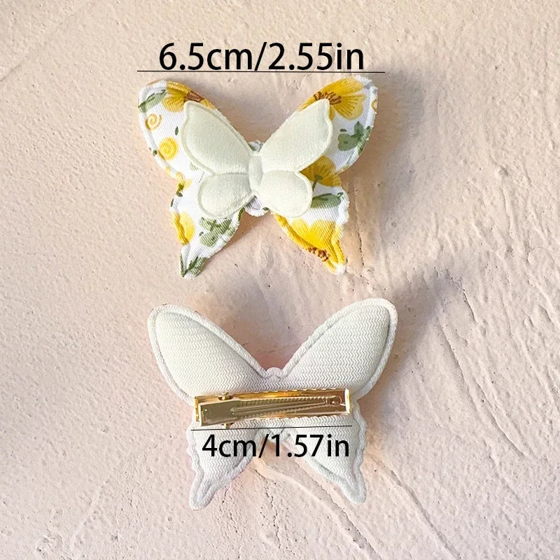 4-teiliges Set Schmetterling Haarklammern aus Polyester für Mädchen