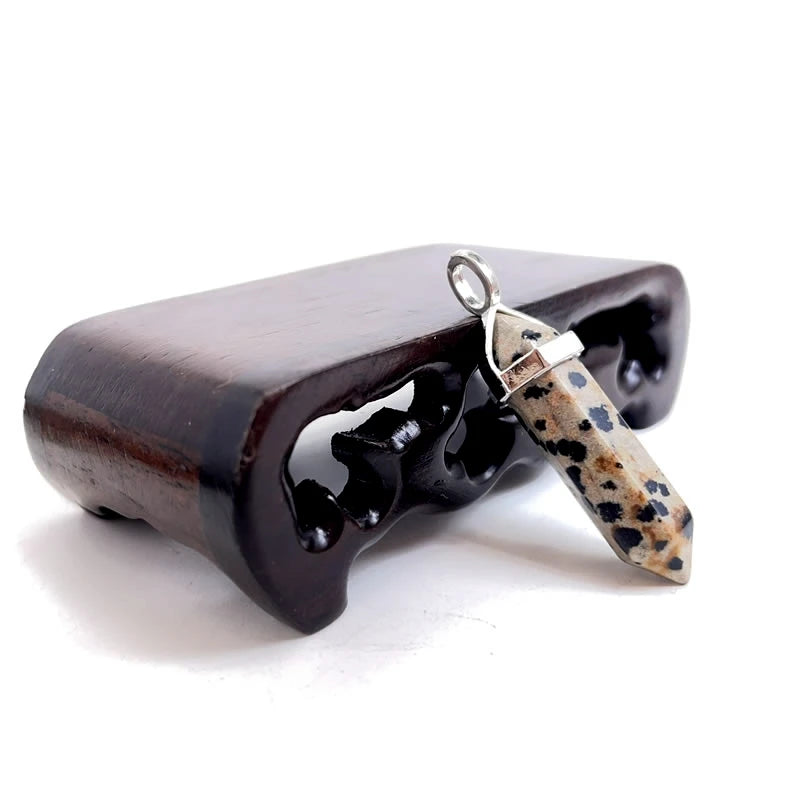 Naturstein Sechseck Stabanhänger – DIY Schmuck, Amethyst, Tigerauge Mix