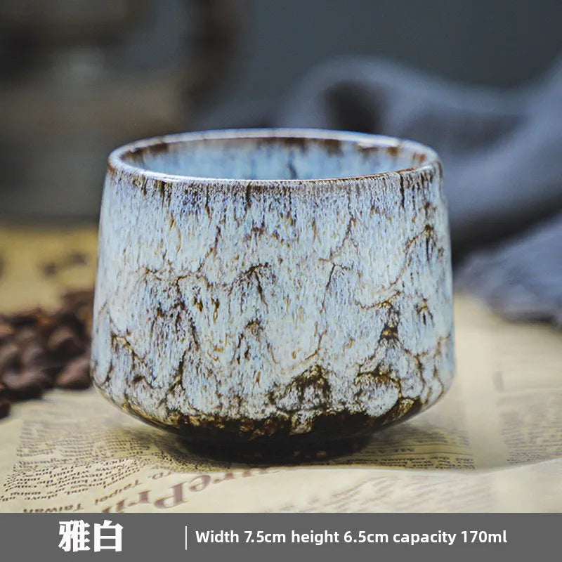 Kleine Keramik Kaffeetasse mit persönlichem Handwärmer-Yabubestshop