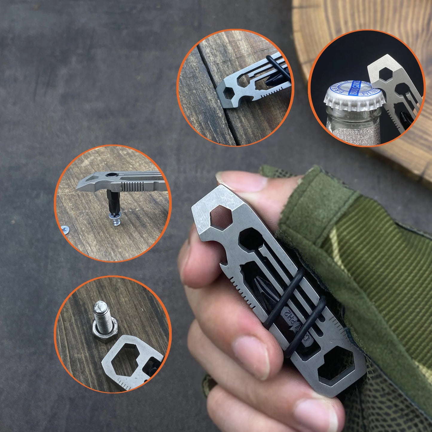 Praktisches EDC Survival-Tool aus Edelstahl – Flaschenöffner - Mehr