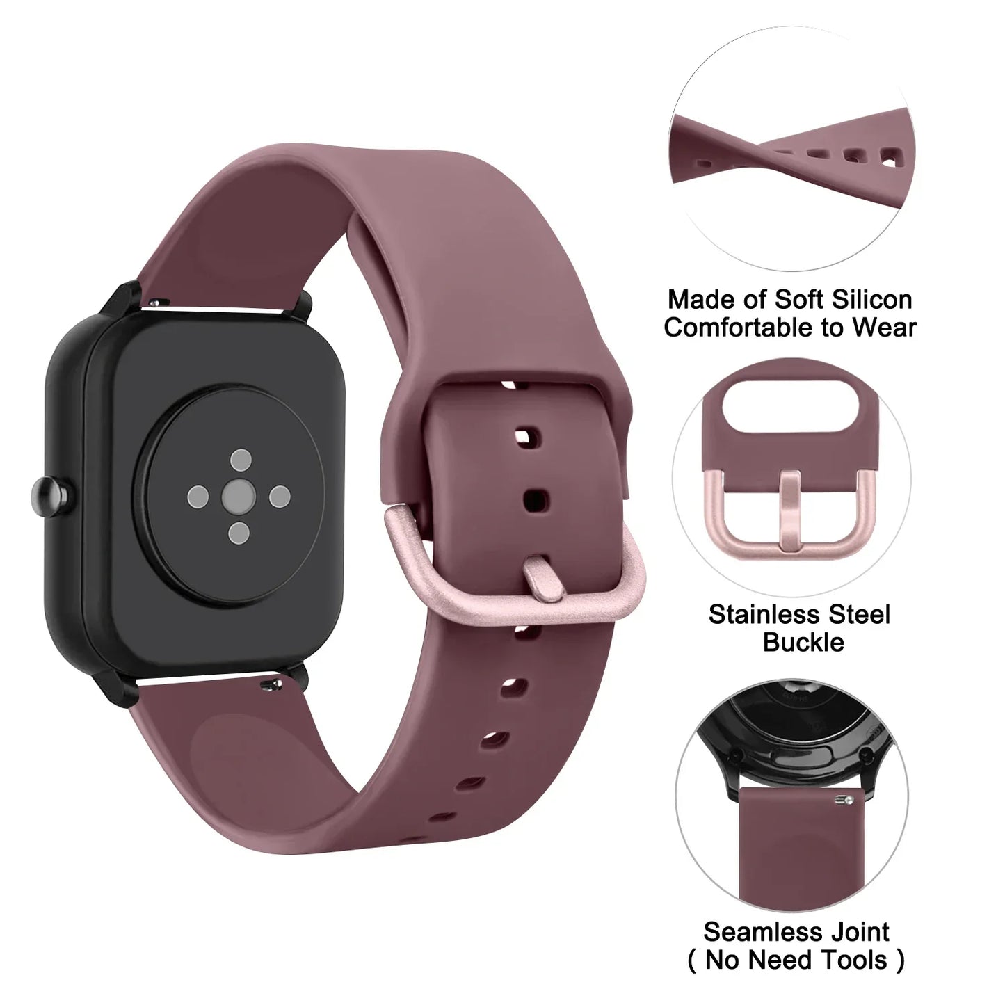 Komfort - Style: Silikonarmband 20/22mm für Huawei - Honor Smartwatches