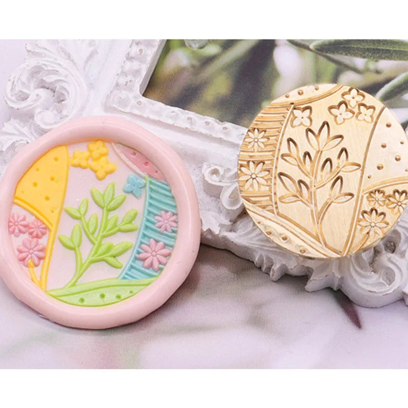 Sternenhimmel Lotus Rosenmuster Wachssiegel Stempel, Retro Stil