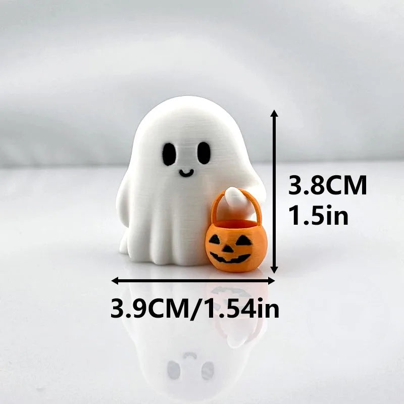 Niedliche Kürbisstatue im Anime-Stil als Halloween-Dekoration