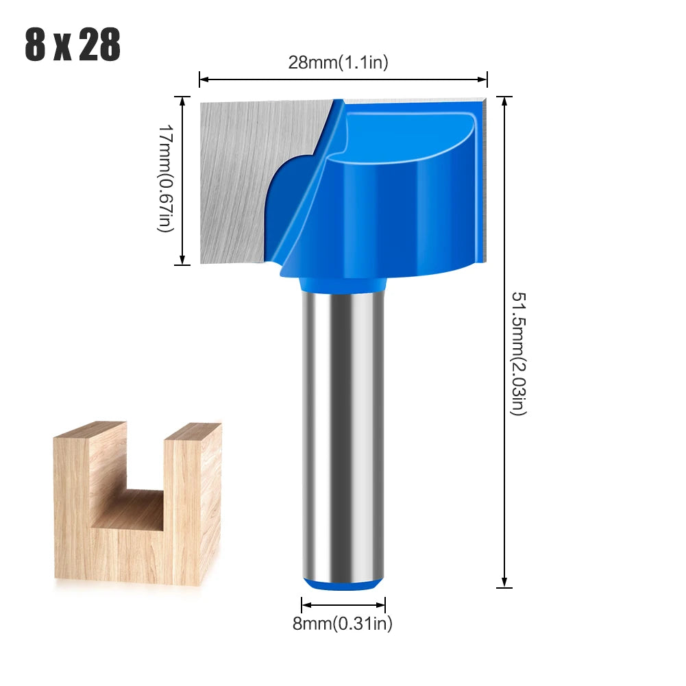 Präzises Holzfräser-Set mit 17 Schlitzschneider-Bits in 8mm Schaft