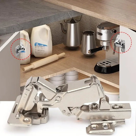 165° Eckfaltscharnier aus Stahl mit Schrauben für Küchen- und Badmöbel