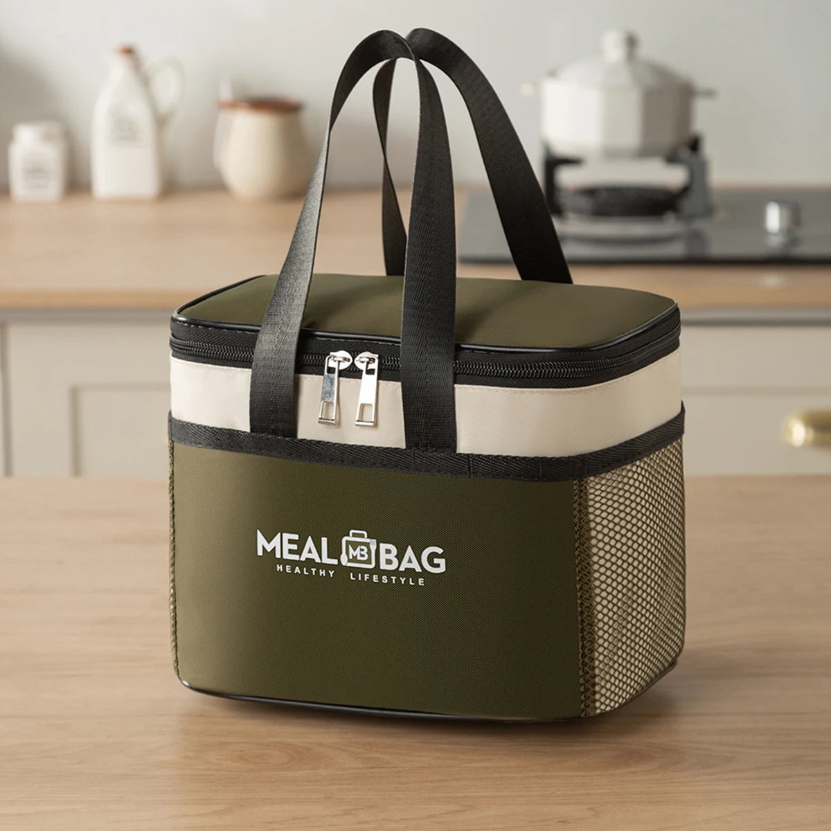 Tragbare isolierte Lunchtasche mit Schultergurt, wasserdicht und praktisch