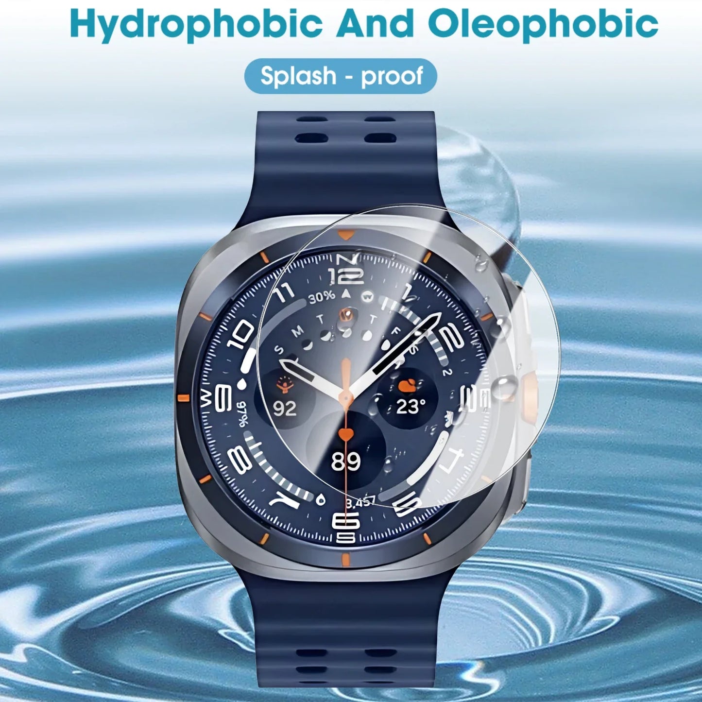 Gehärtete Displayschutzfolie für Smartwatch 40/44 mm – Kratzfest - klar