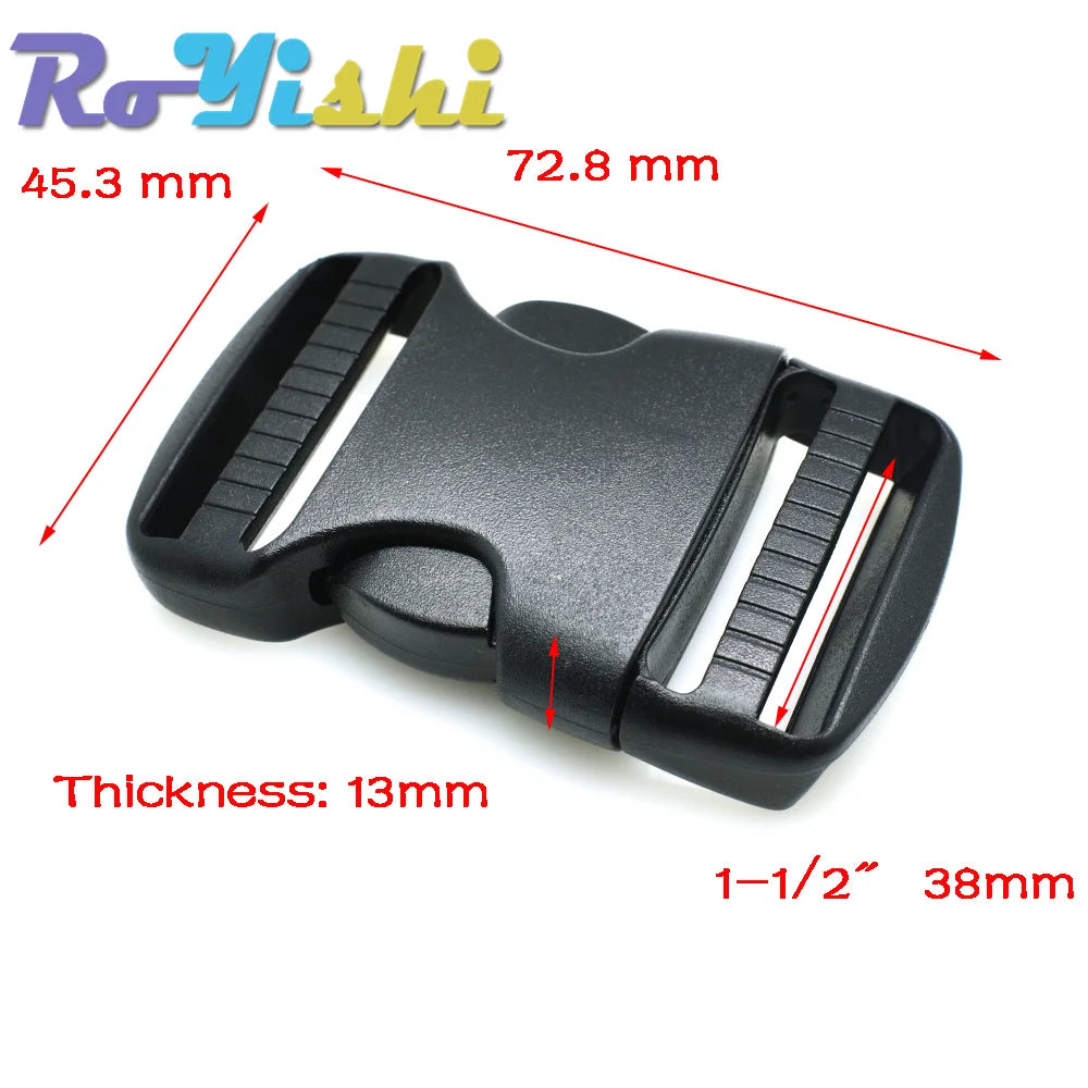 2er Set verstellbare Kunststoff Seiten-Schnallen 20-50mm – robust - vielseitig