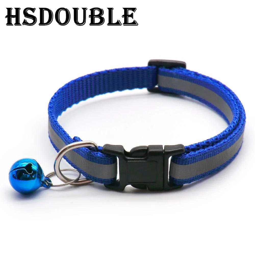 Reflektierendes Katzen- und Hunde-Halsband mit Glocke aus PVC - PP