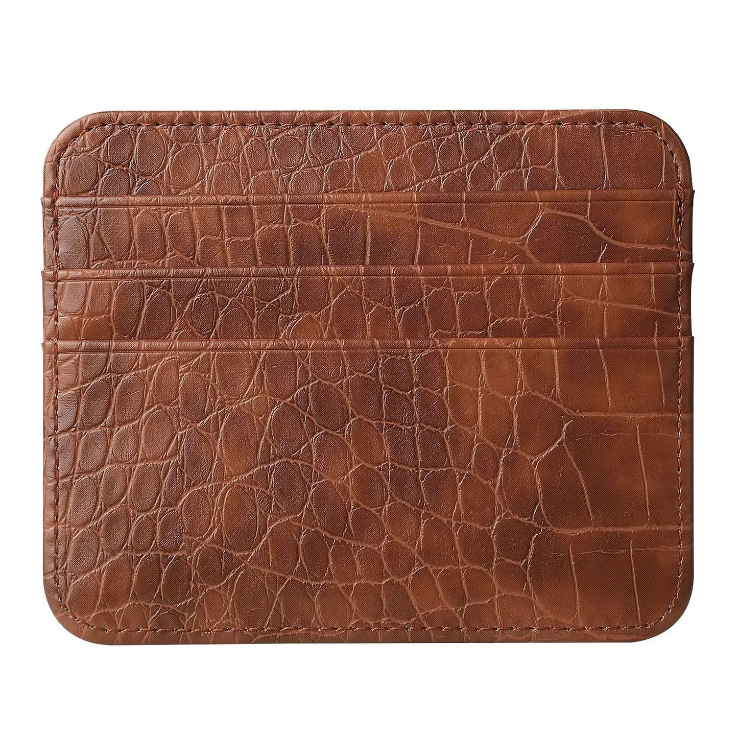 Schlankes PU Leder Kartenetui Unisex – Dünne Mini Brieftasche für Karten Geld