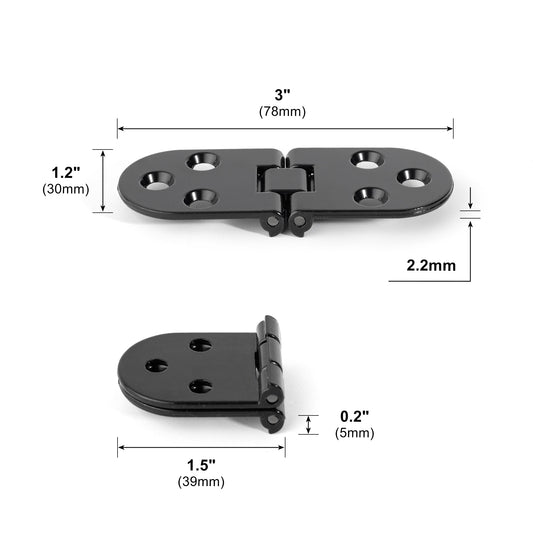 2er Set 180° faltbare Möbel-Klappscharniere für Schrank- und Klapptische