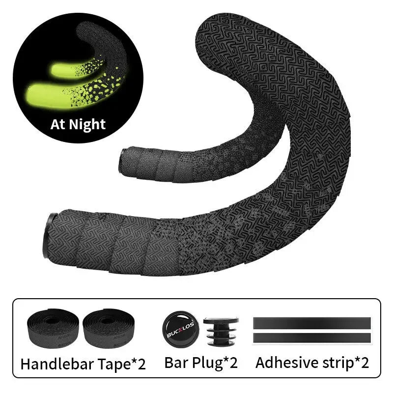 Stoßdämpfendes Rennrad-Lenkerband PU - EVA, ergonomisch, atmungsaktiv, nachtdunkelgrün